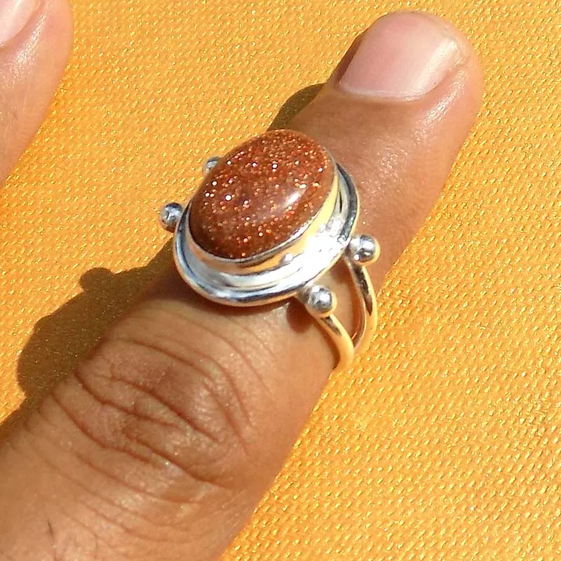 Aqua chalcedony gold plated bezel setting ring for unisex style