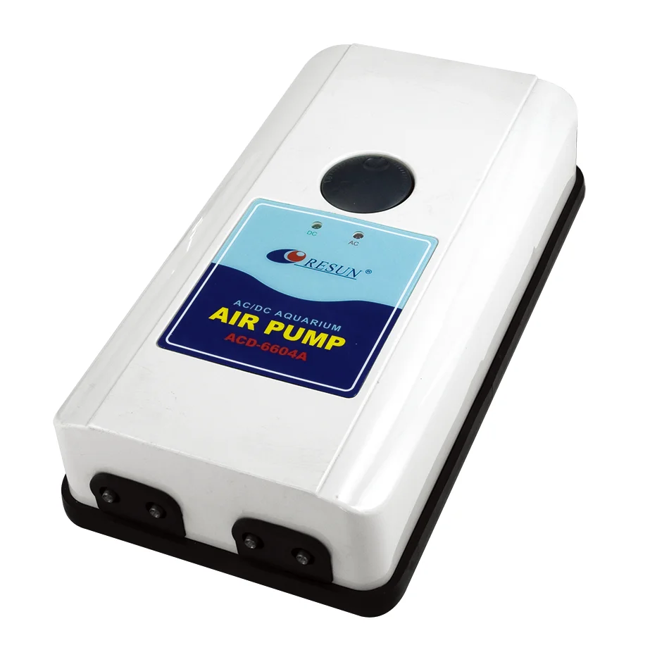 Resun ACD-6604A aquarium tank portable battery air pump AC/DC air pump for fish transportation