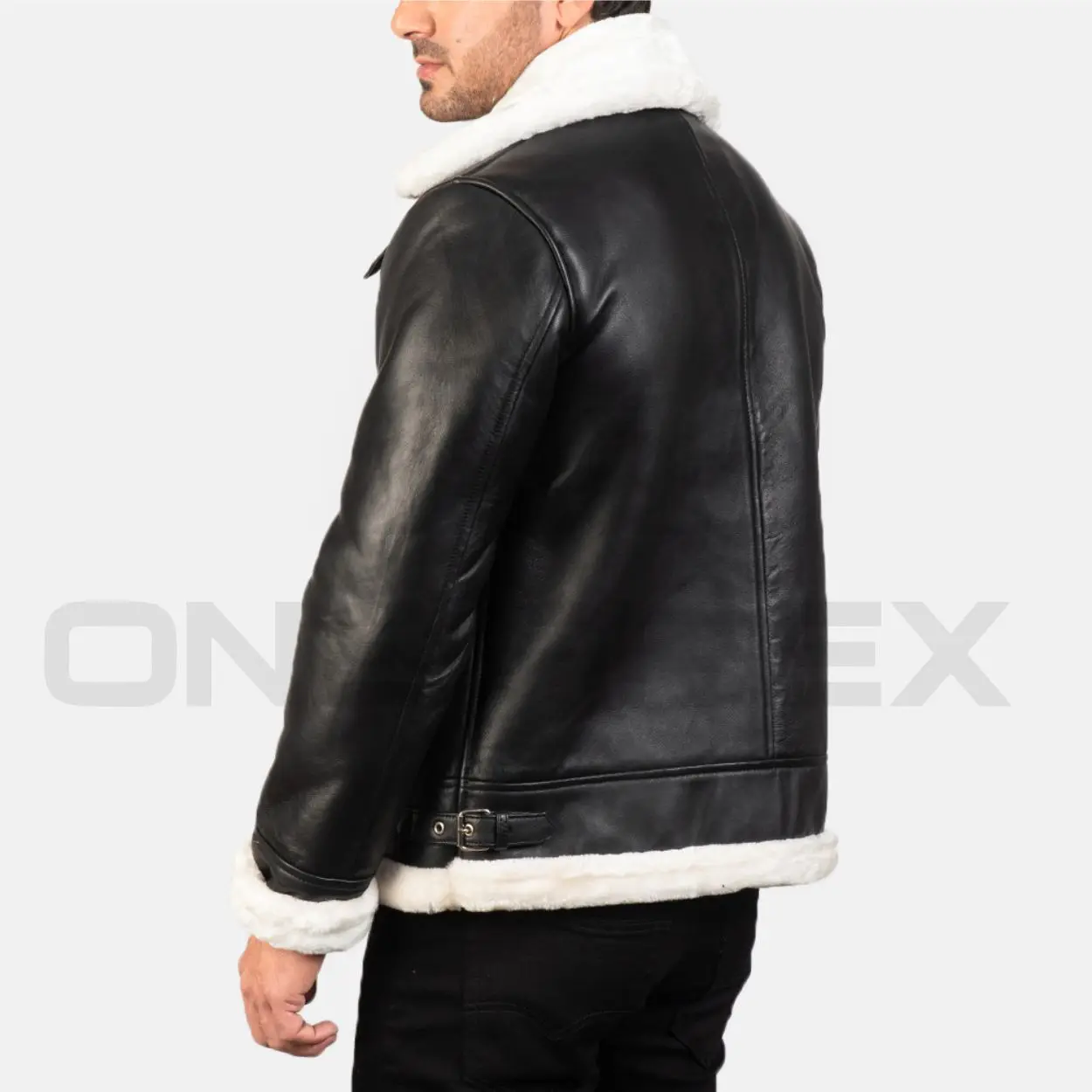 Men new fashion real sheep leather jackets with real wool fur inside lining fall winter casual outwear by One Apex