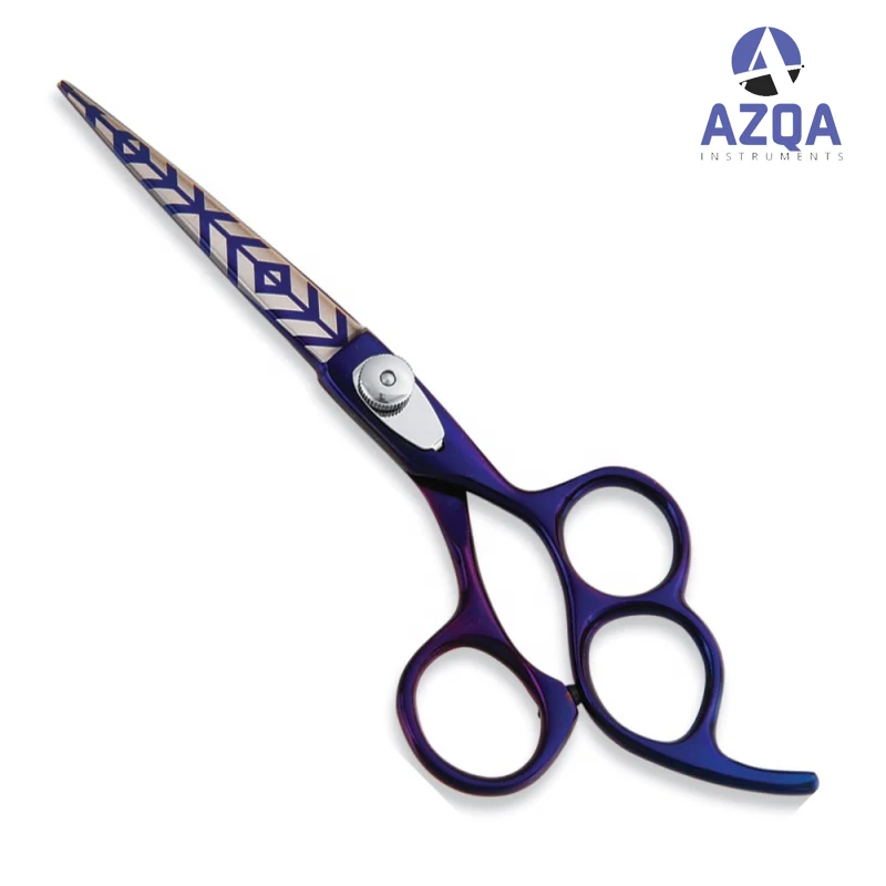 Набор черных парикмахерских ножниц для стрижки волос с регулируемым винтом и упором пальцев сделано в Пакистане