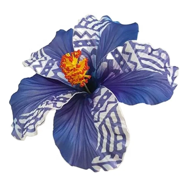 Best seller good quality Handcraft Handmade artificial hibiscus foam flower with special tattoo and color pattern