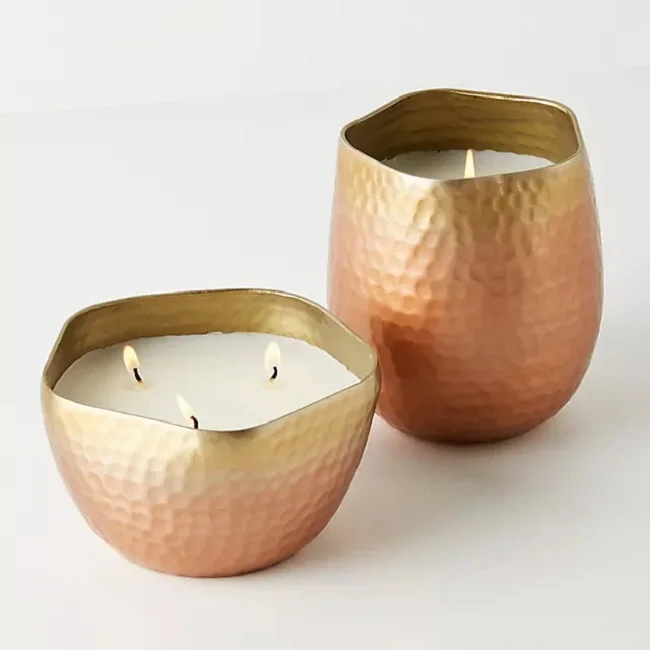 UNIQUE ANTIQUE BRASS FINISHING HAND-FORGED IRON TAPER CANDLE HOLDER | SET OF 2 CANDLE STAND FOR WEDDING DINNING PARTY DECORATION