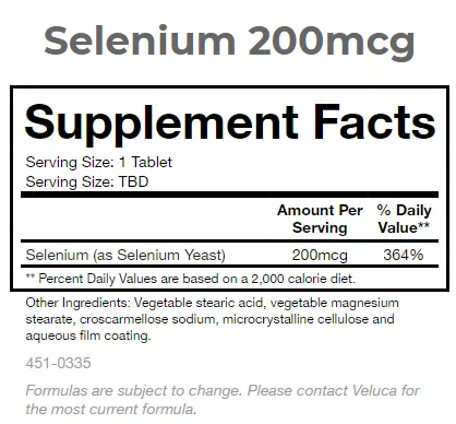 GMPc Selenium 200mcg Tablet Dietary Supplement 60ct Bottle or Bulk High Quality Made in USA Nutritional Supplement