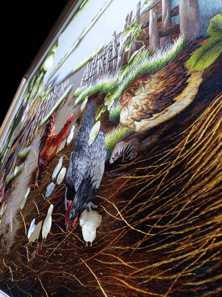 
Best Quality Landscape Hand Embroidery Art Painting for Home Decoration 