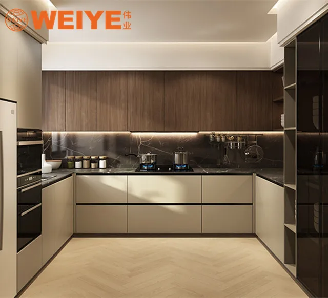 Custom Kitchen Furniture Modular Designs fireproof aluminium honeycomb panel aluminium Kitchen Cabinet