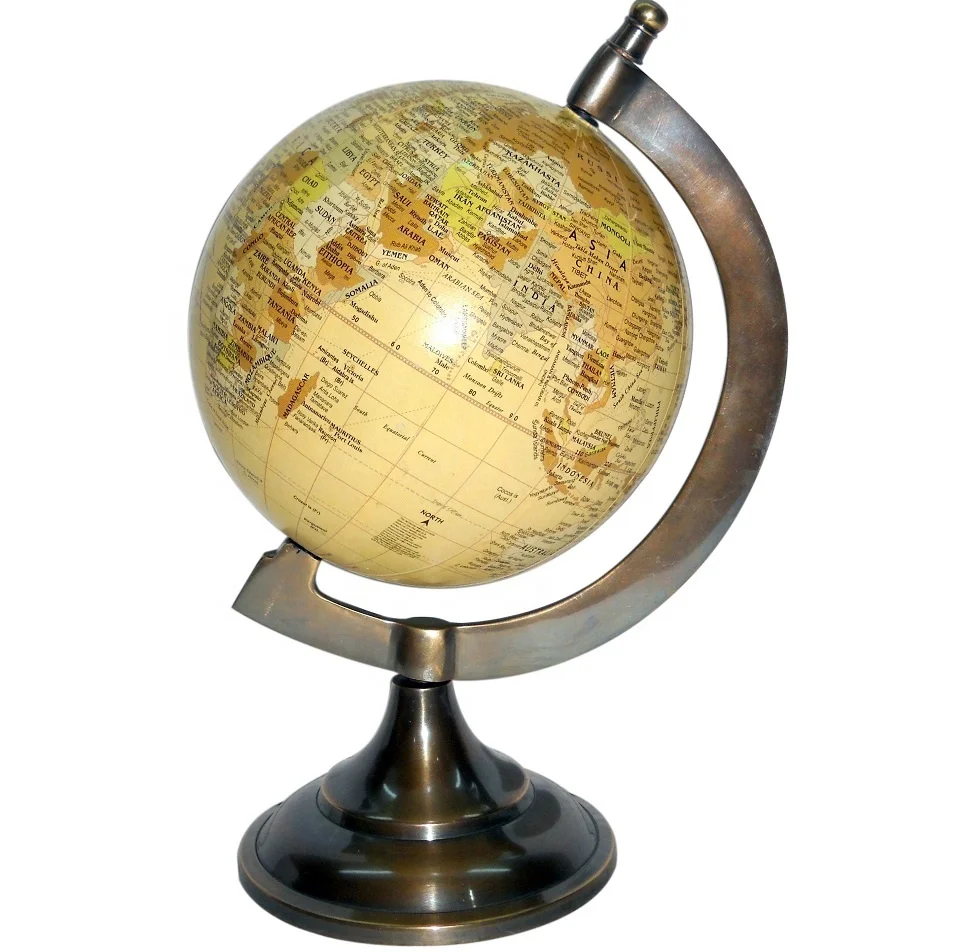 Globe for home decoration paper surface factory direct sale desktop earth globe Indian handicraft item high quality gift item