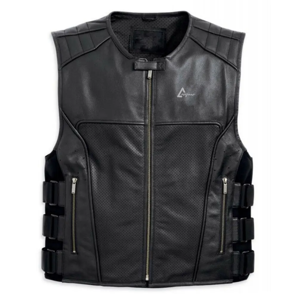 2021 спортивный Байкерский жилет-Авиатор из кожи премиум-класса