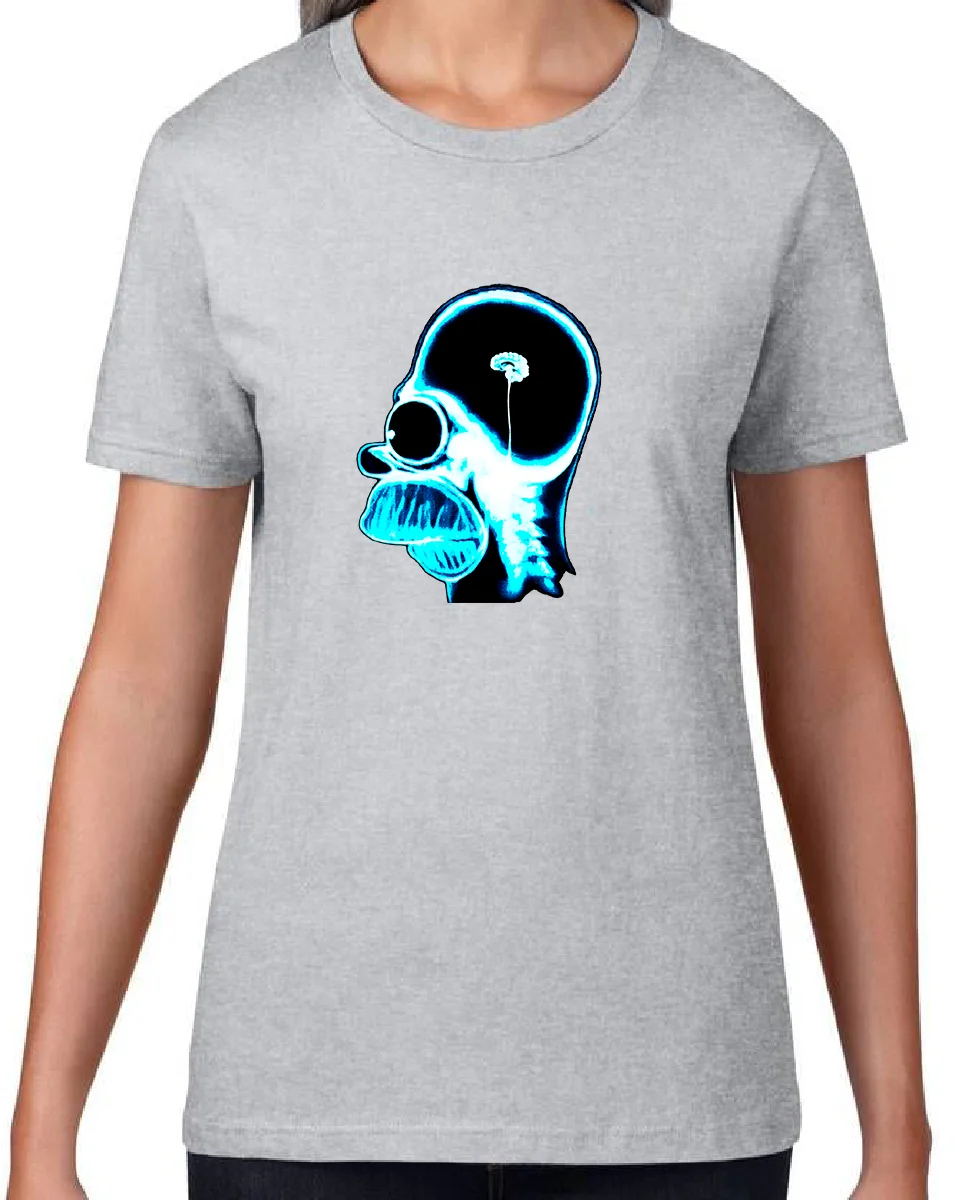 
X Ray Homer Simpson WOMEN GRAPHIC ART DESIGN HIGH QUALITY ESSENTIAL T-Shirt... 