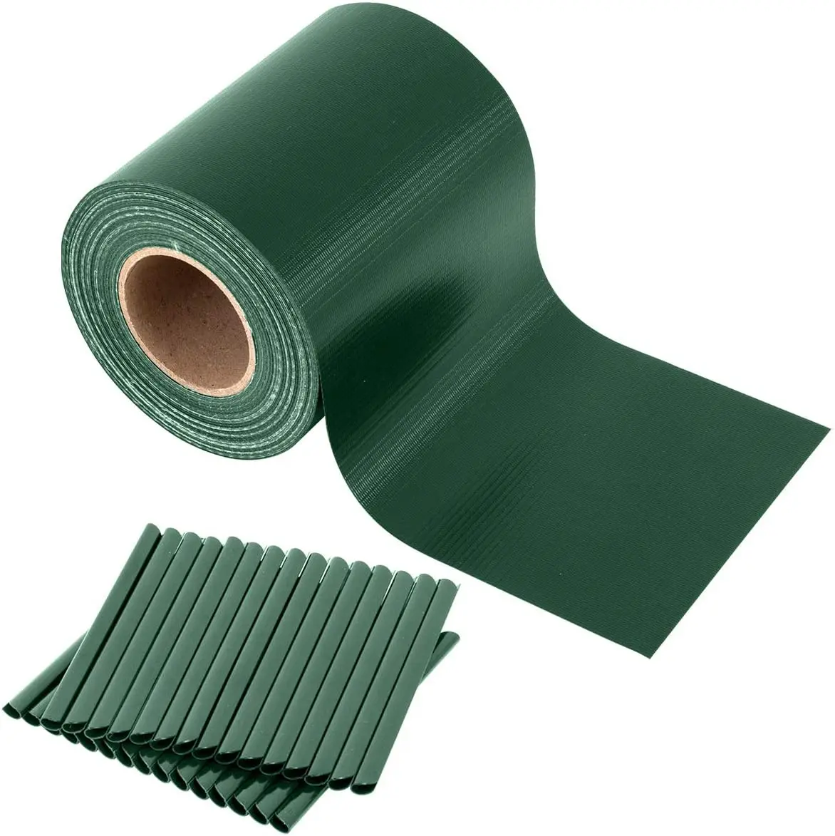 35m X 19cm Pvc Sichtschutzstreifen Sichtschutz Windschutz Zaunblende Fur Doppelstabmatten-Zaun Gartenzaun Inkl. 30 Clips Roll