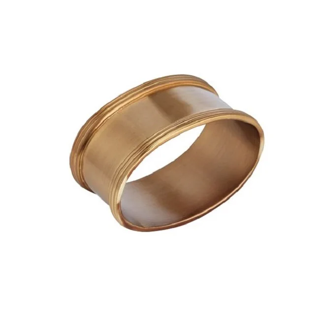 Brass Finished Metal Napkin Ring Excellent Quality Handmade Tissue Holder Round Shape Table Decorative