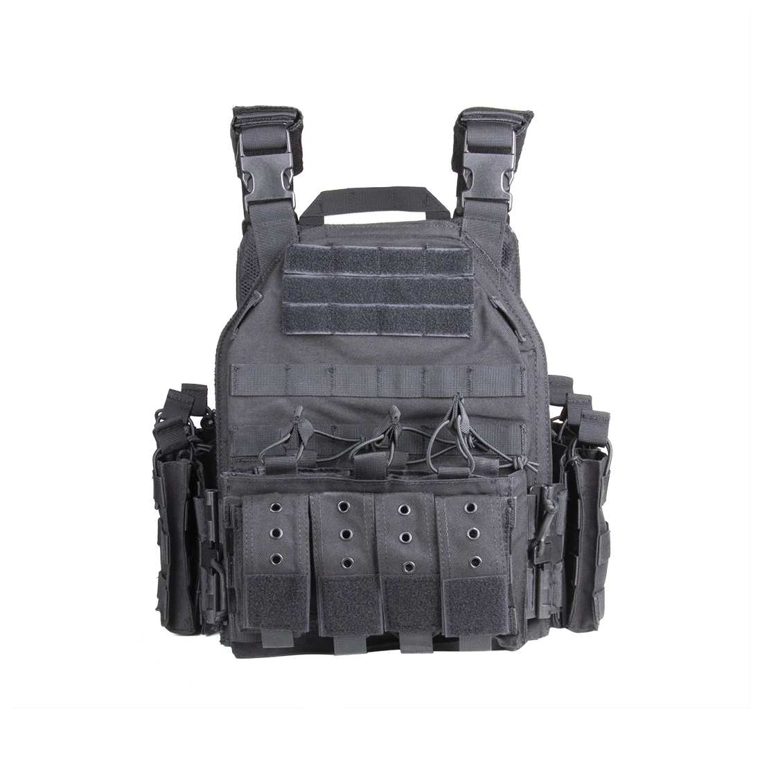NcDe New quick release feature Tactical Molle Vest Adjustable Plate Carrier 1000D Nylon
