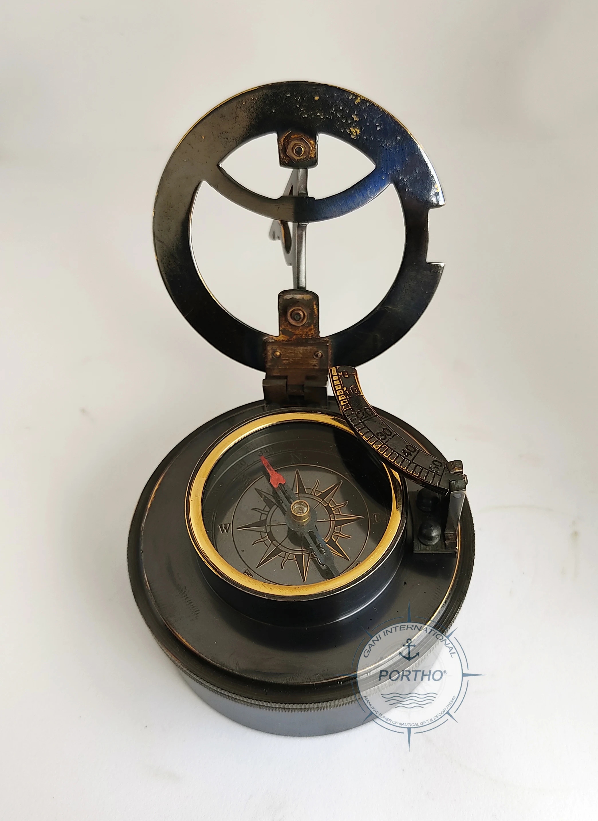 Nautical Brass Sundial Compass Antique Style Marine Camping Hiking