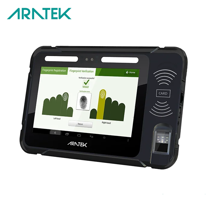 East-to-use 7inch Biometric Android Tablet PC with Fingerprint Reader NFC ID Card Reader SDK