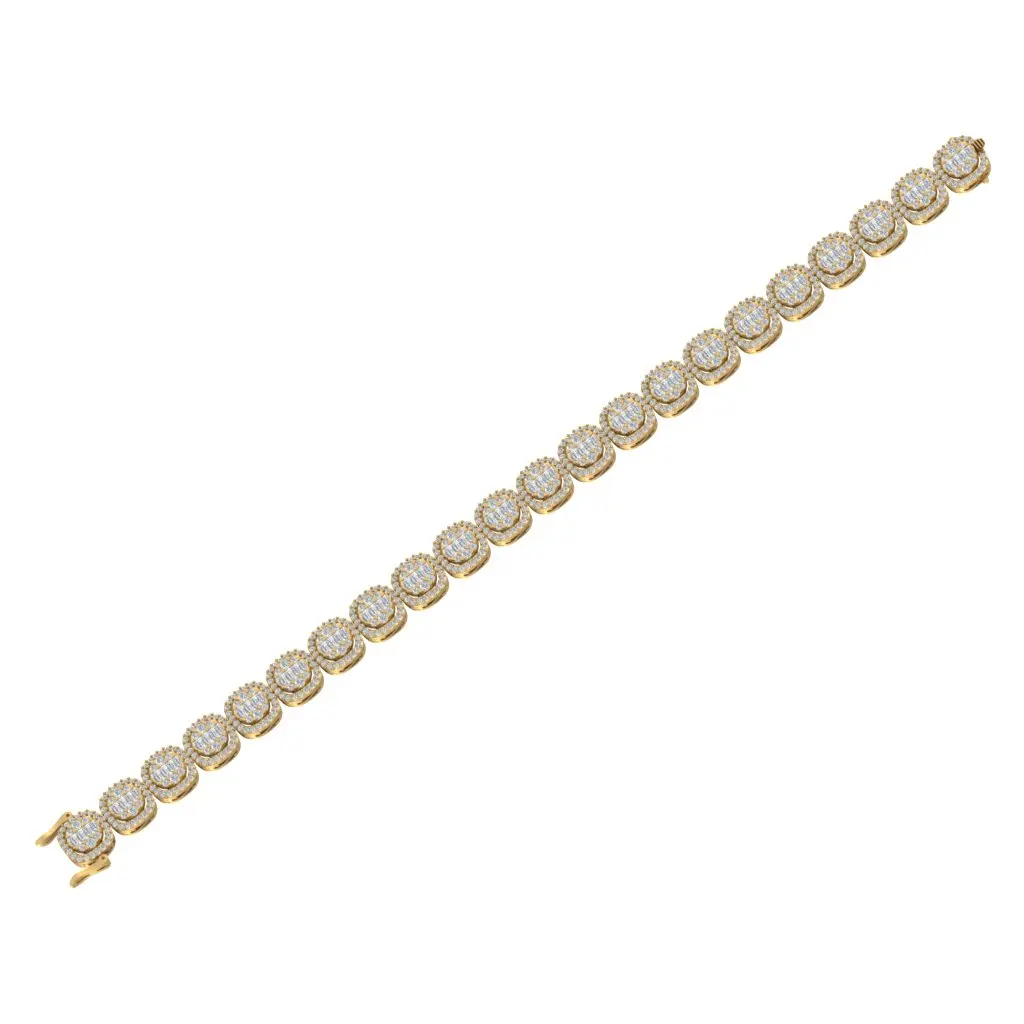 SI Diamond Bracelet for Women Trendy Baguette Shape Wholesale Rate for Adding Style & Luxury to Your Outfit