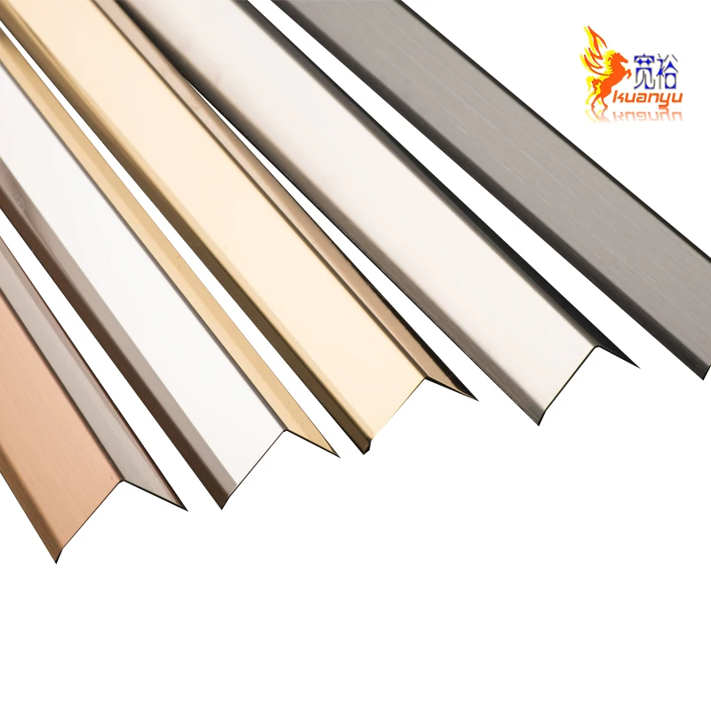 
Free Sample OEM Logo Customized Stainless Steel Laser Cut Decorative Divider Outdoor Metal L Shape trim 