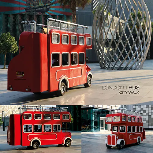 Trackless Train Electric London Bus