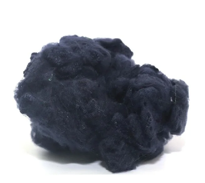 
100% recycled solid polyester staple fiber 1.4Dx38mm Black 