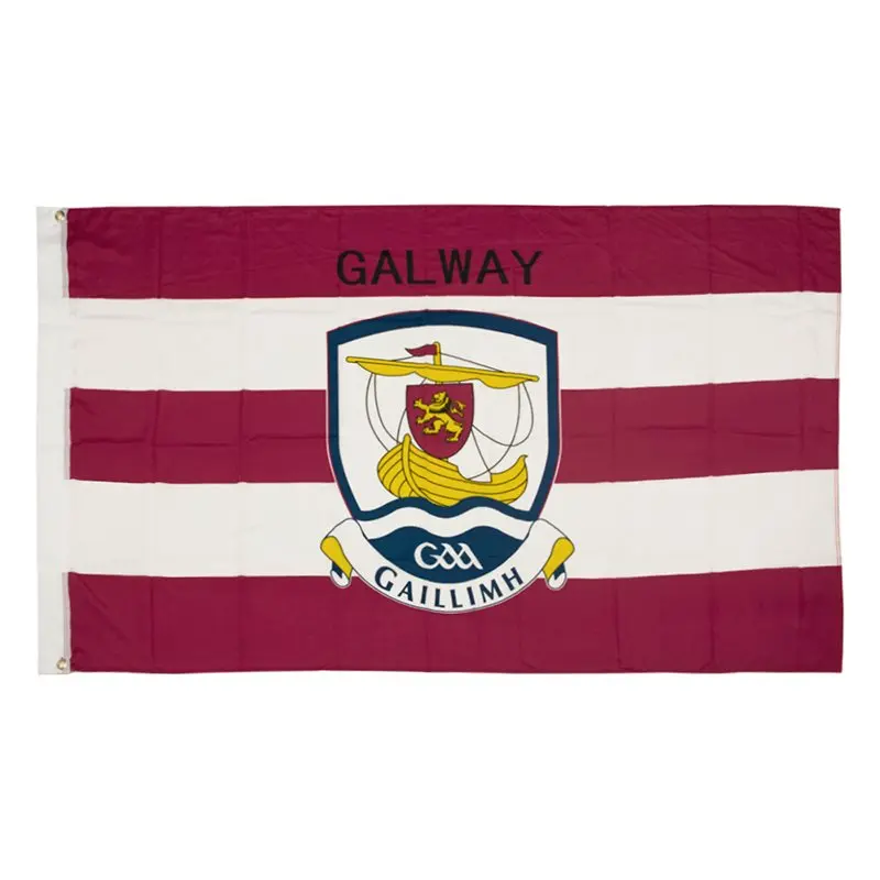 Gaa Hurling Gaelic flag custom printed logo high quality custom flags for outdoor activities