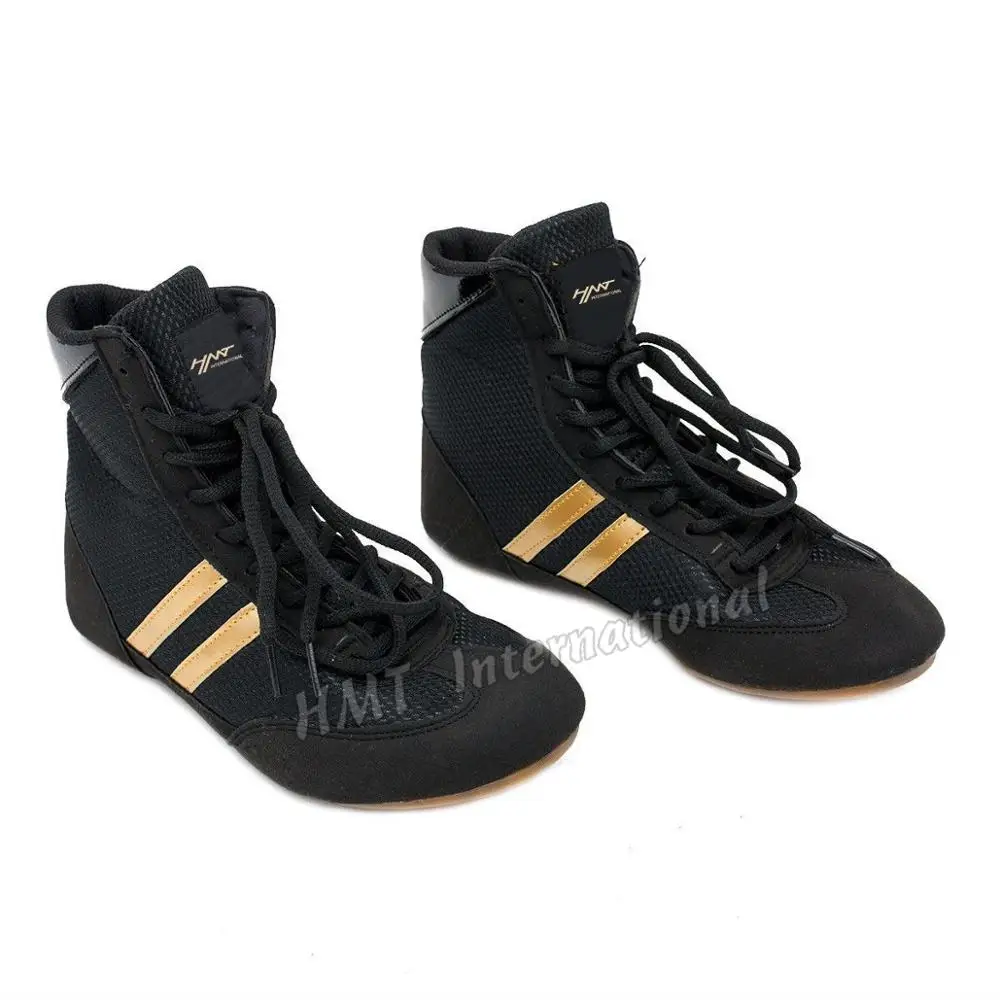 Wholesale professional high Quality Men Boys Boxing Footwear sport boots black boxing shoes for men Boxing Boots