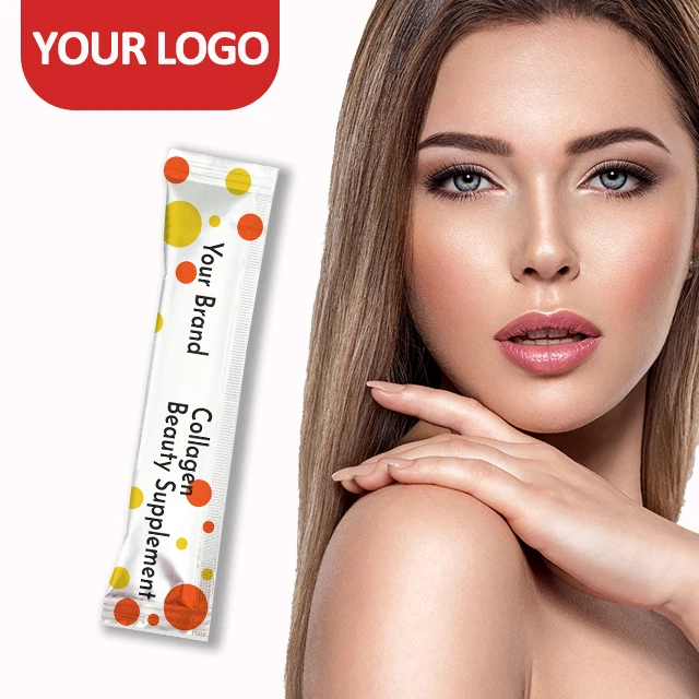 OEM your logo collagen drink powder peptides supplements promote proteins production help structure elastin and fibrillin