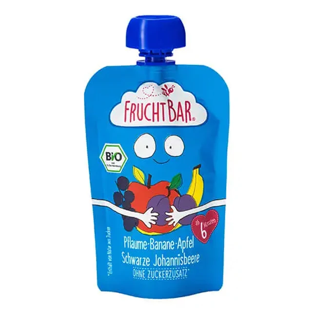 Fruchtbar Organic puree Plum-Banana-Apple-Blackcurrant baby food porridge 100g