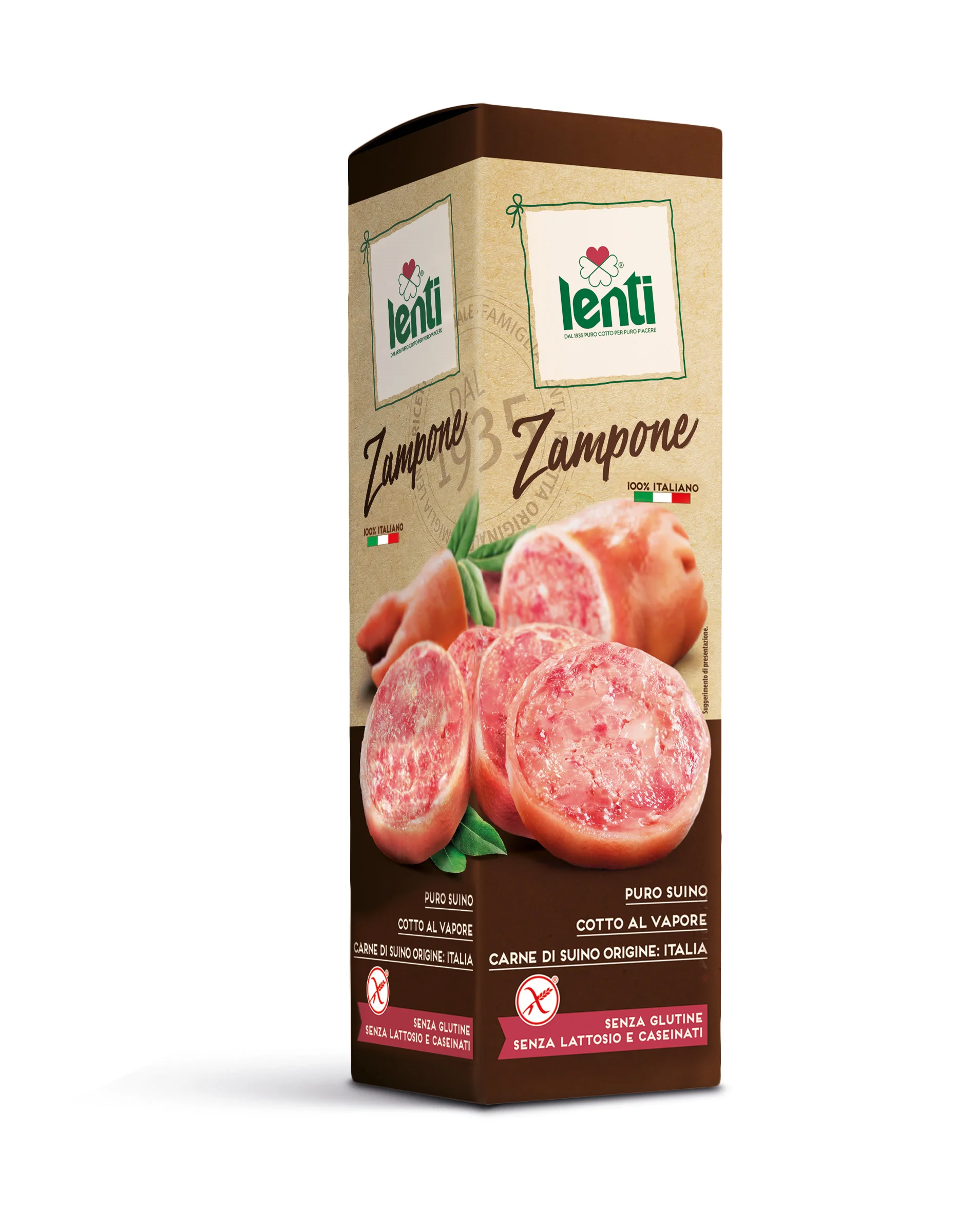 Zampone precooked 100% Italian pork meat traditional Modena recipe 1kg LENTI for wholesalers, retail, hotel and restaurants