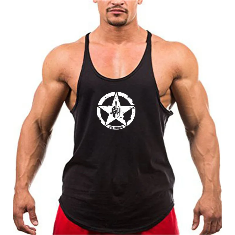 Professional Bodybuilding stringer tank top Mens Cotton Gym sleeveless shirt men Fitness Vest Running Singlet workout tanktop