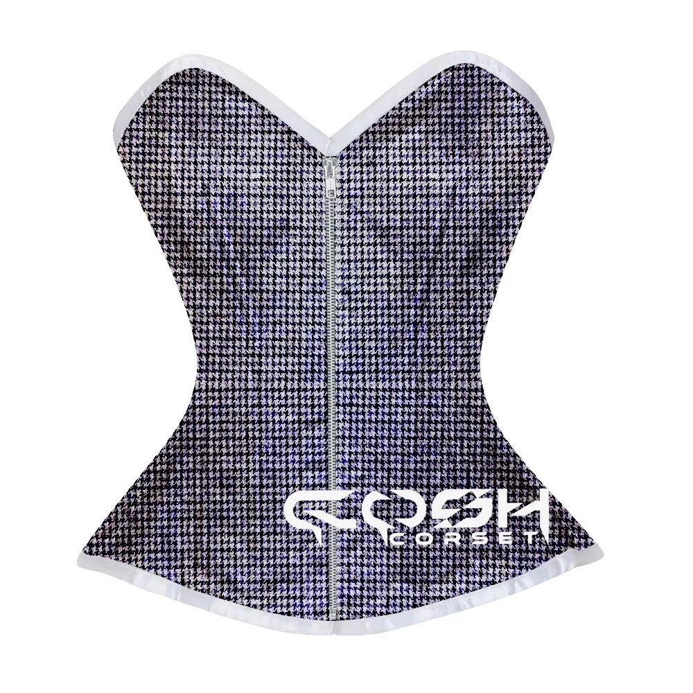 Sublimation Printed Corset With Zipper Up Over Bust Steel Boned Fall Romantic Outfit Extreme Curvy Bespoke Corset Bustier Top