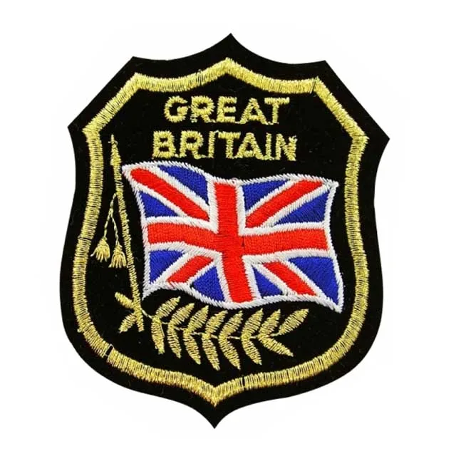 Hand Embroidered Heraldic Blazer Badge Crest With Gold & Silver Bullion Wire