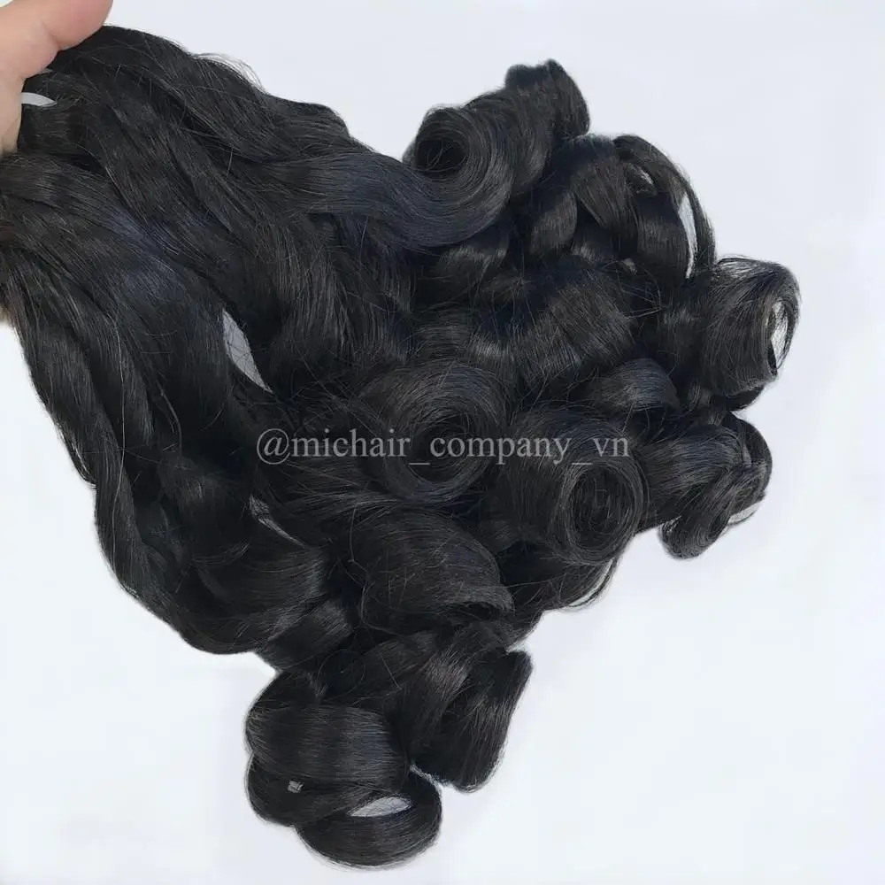 Vietnamese human hair double curly hair virgin hair with factory price