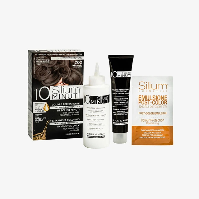 Made in Italy hight quality 10 minutes ammonia free intense black permanent hair dye cream color kit