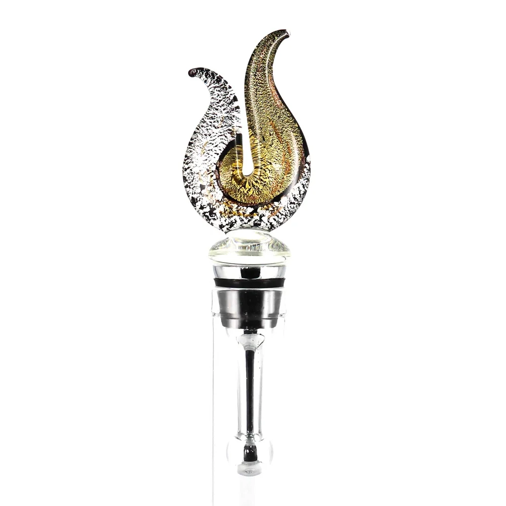 Handcraft Murano Art Glass Wine Bottle Stopper Teardrop Wine Stopper