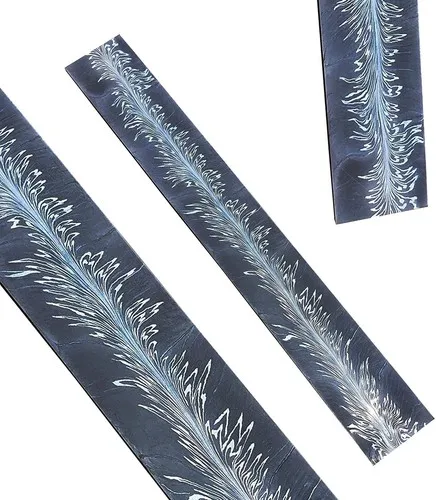 Damascus Steel Feather Pattern Billet Bar For Knife Making Handmade Feather Pattern Steel Blade Handle