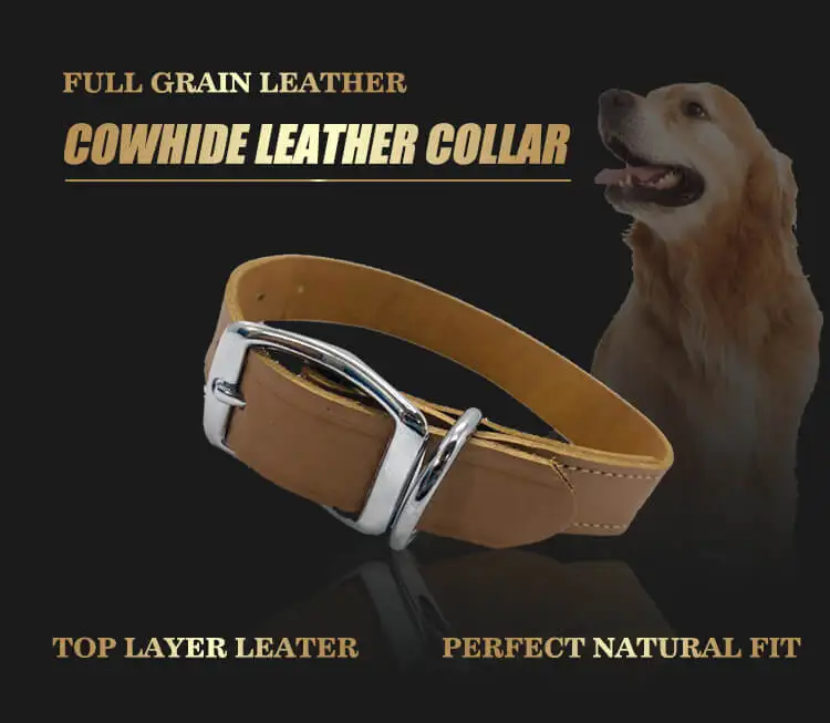 Full Grain Leather Layer Pet Collar