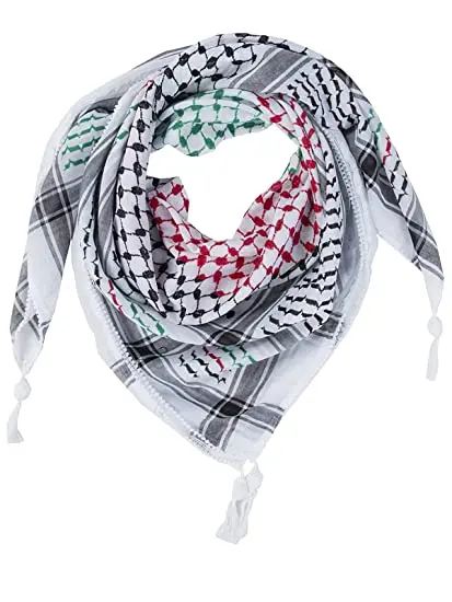 US Flag Star Shemagh Scarf Men & Women Tactical 100% Cotton Head Neck Wrap Shawl Desert Shemagh