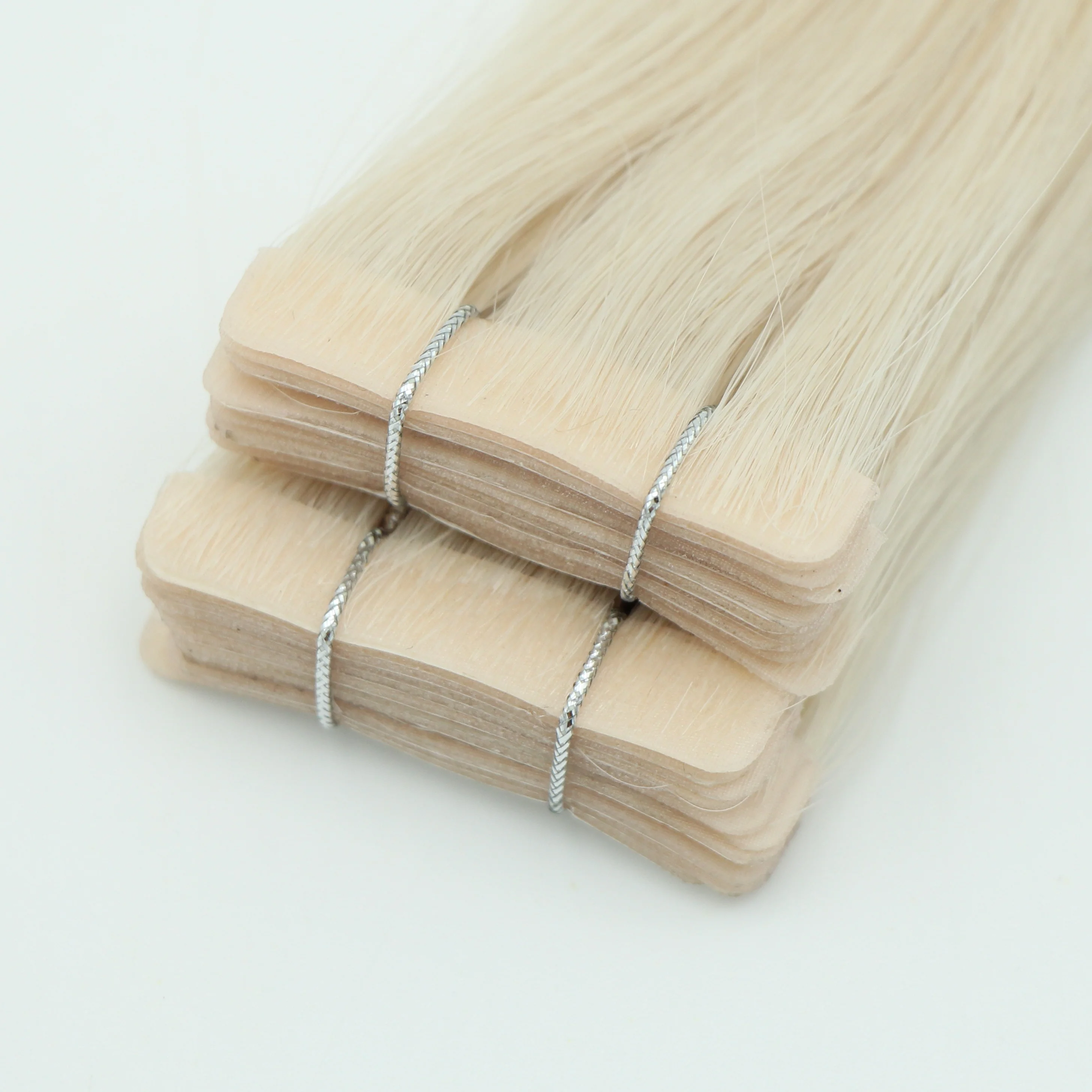 YADING #60 14-30inch Wholesale Double Drawn Cuticle Aligned virgin natural hair Russian 100% Remy Hair tape hair extensions