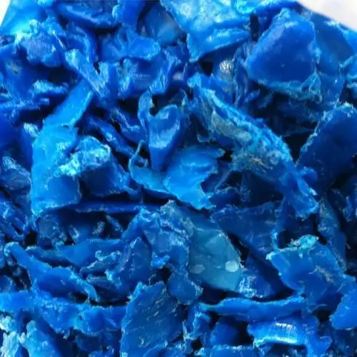 buy Clean Recycled HDPE blue drum plastic scraps, blue HDPE