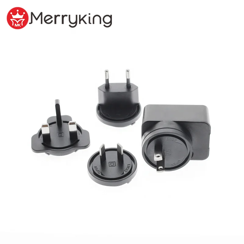 Merryking AC DC европейские изготовленные на заказ адаптер 5v 9v 12v питания 1a 1.5a 2a с вилкой европейского стандарта сертификат CE GS и т. д.