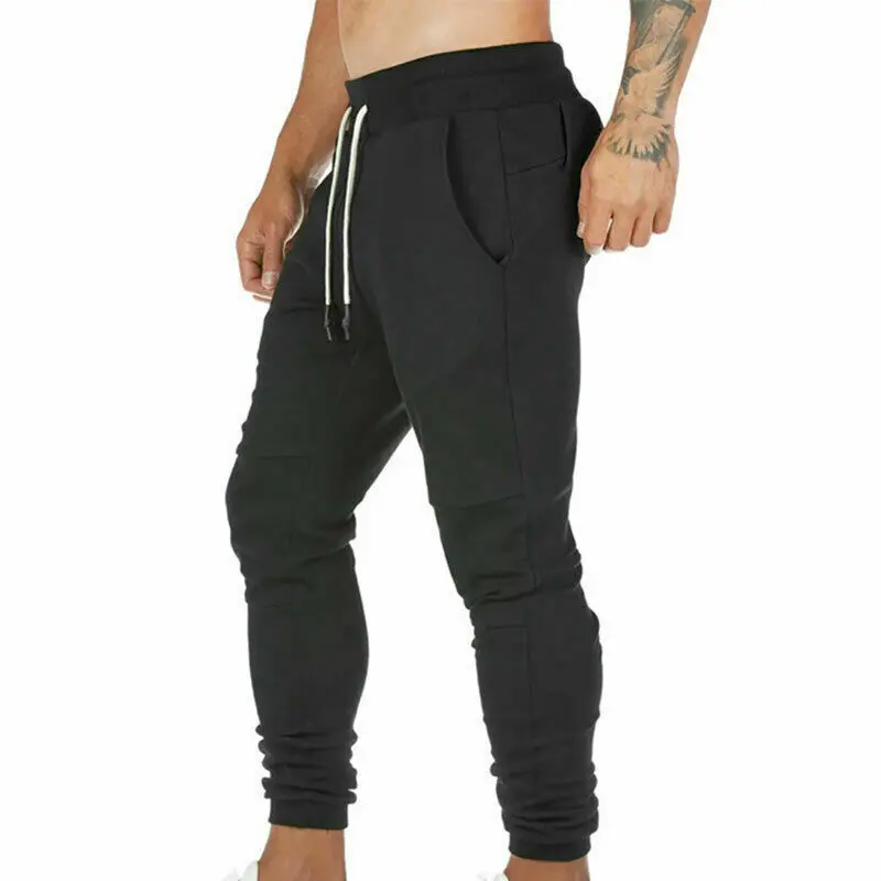Mens jogger pants skinny slim fit cotton fleece sweat pants for jogging custom made with multi pockets jogger pants on wholesale