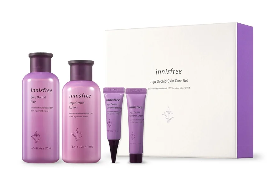 Jeju Orchid Skin Care Set Korean Cosmetics Innisfree brand Moisture
