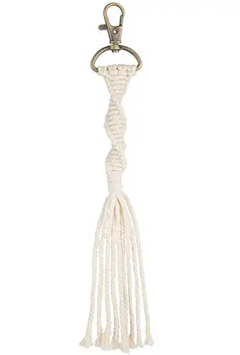 Artlady Colorful Tassel Keychain Macrame Decoration from India for Bag Decoration and Key Chain Collection