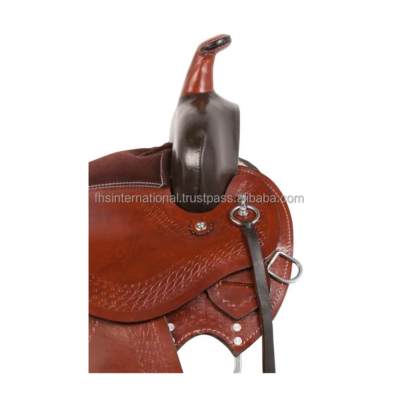 Best Quality - Western Horse Saddle - Deep Seat - Round Skirt- Fiber Glass Tree