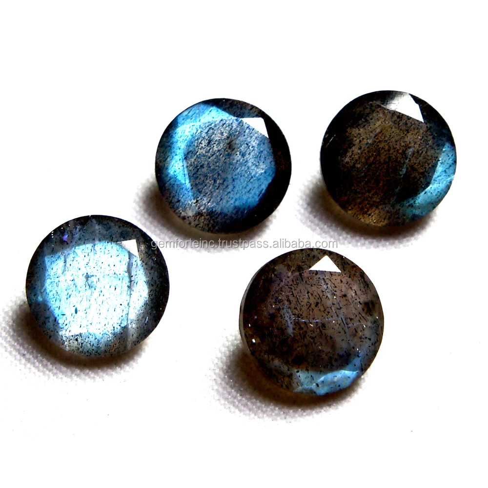 Blue Fire Labradorite Round Shape Faceted Cut 10mm 11mm 12mm 13mm 14mm Sizes DIY Jewelry Making Wholesale Natural Labradorite