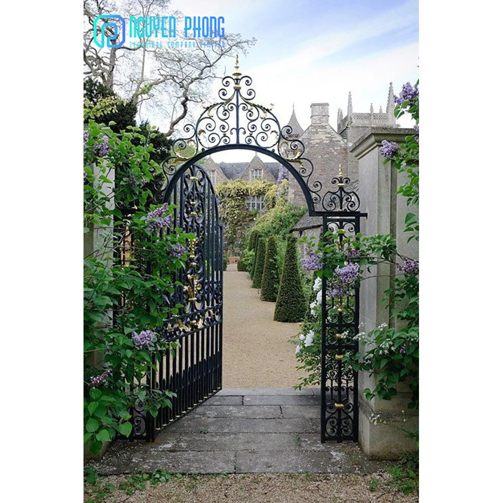 Производитель OEM дизайны кованых железных ворот по индивидуальному заказу