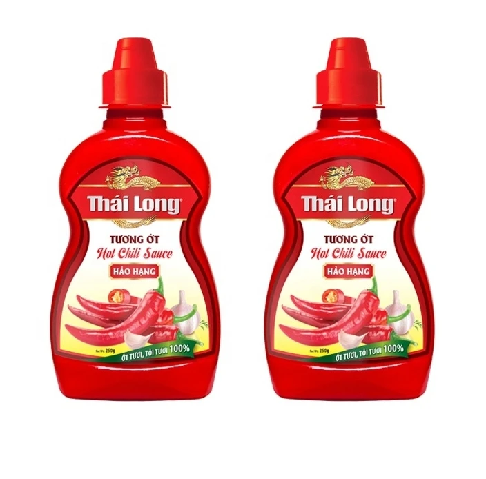 Premium Quality Canned Tomato Paste, Tomato Chili Sauce 250gr bottle with wholesale price from Vietnam OEM manufacturer