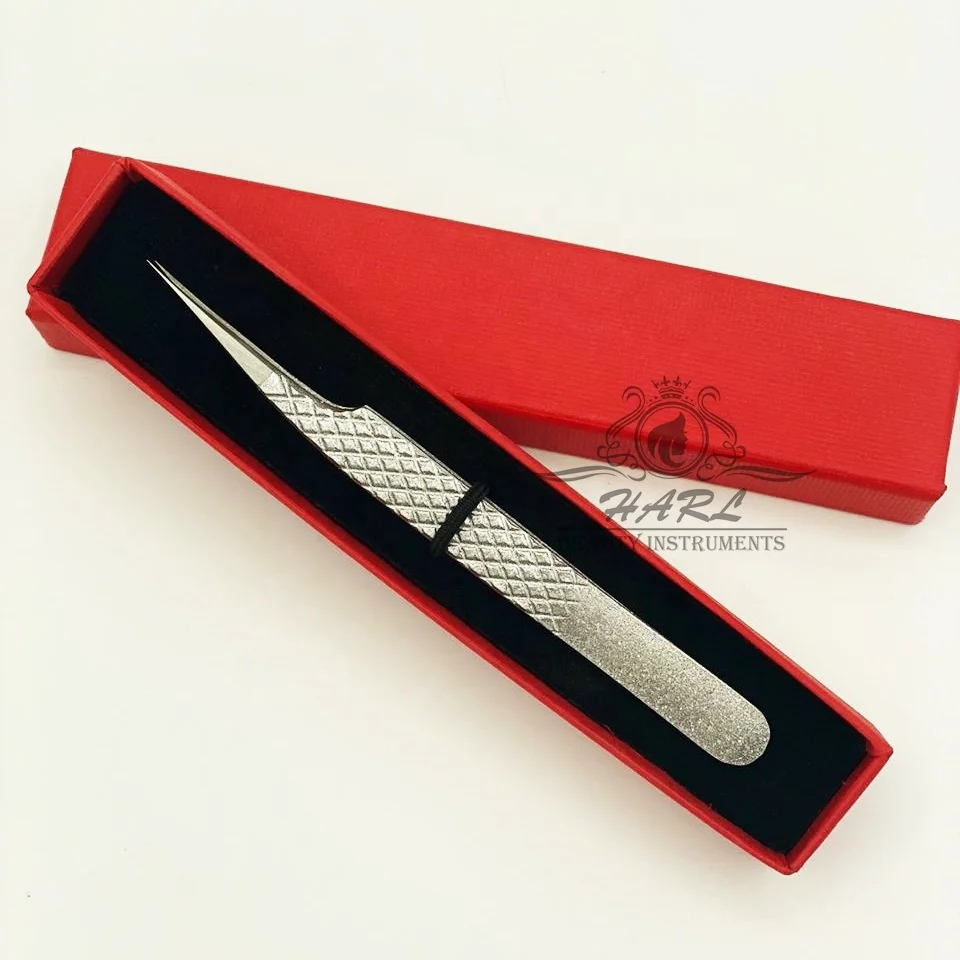 Silver Finish Isolation Volume Eyelash Extension Tweezers Best Selling Eyebrow Eyelashes Tweezers Tools Private Label For Sale