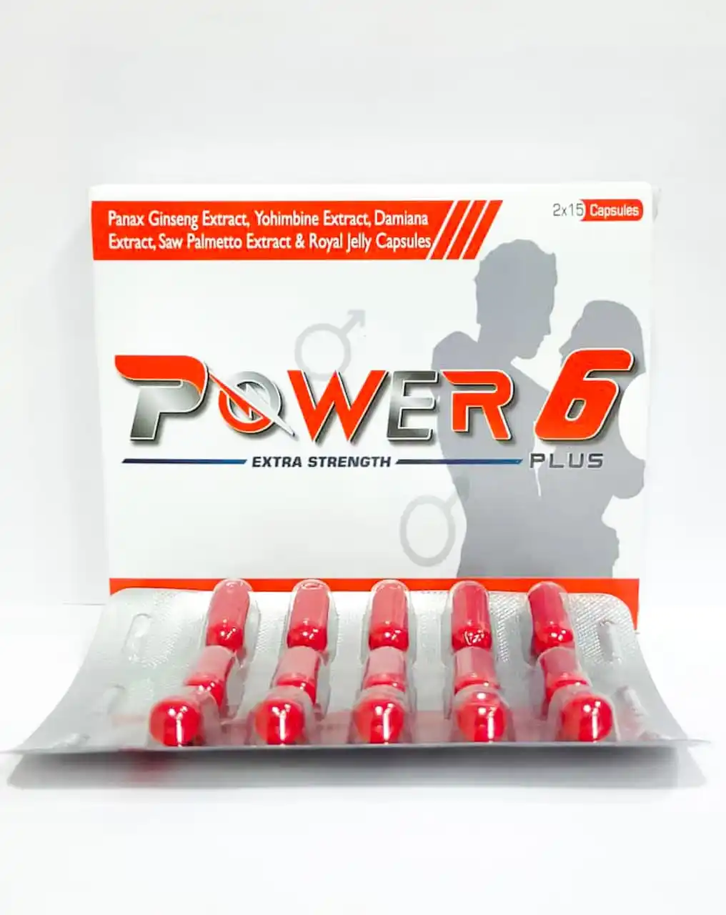 
Private label for Damiana Extract, Royal Jely Power 6 Plus Capsule for Energy Performance & Stamina 