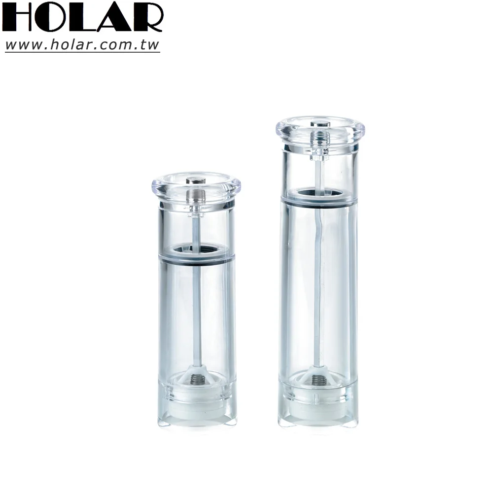 [Holar] Taiwan Made Hand Clear Crystal Salt Pepper Grinder