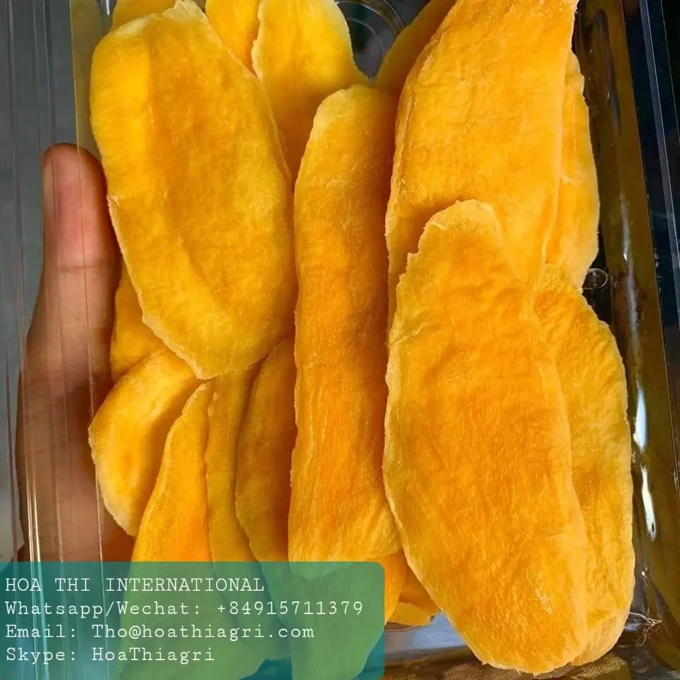 Сладкий 100% фрукт манго, нарезанный сушильный процесс, вьетнамские мягкие сушеные ломтики манго стандартного качества из Вьетнама