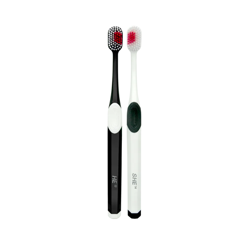 Best Selling Adult Toothbrush with Soft Touch Bristles Private Label 2pcs Set for Home Hotel Use BANNER Manufacturer PP Handle